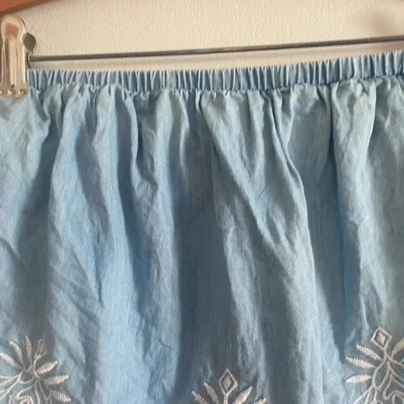 Jessica Simpson Chambray Embroidered Sleeveless Jumpsuit - Picture 4 of 9